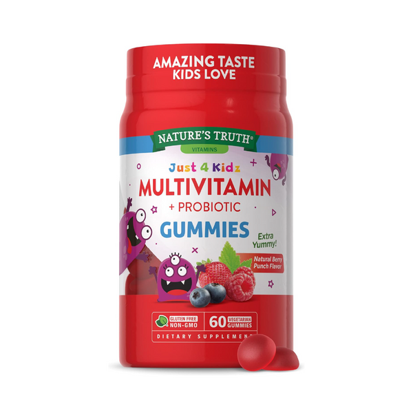 Nature's Truth Multivitaminico + Probioticos para Niños | 60 Gummies