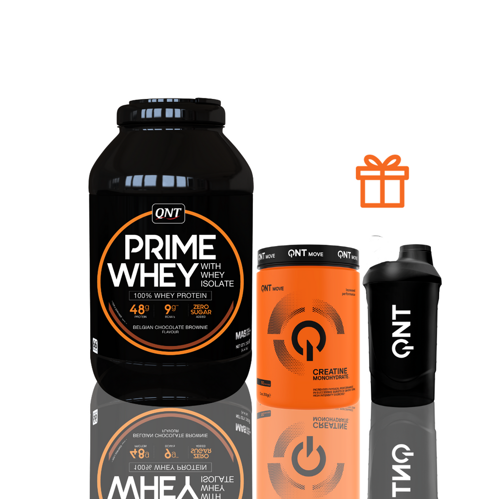Proteína Prime Whey QNT 4.4Lbs + Creatina Monohydrate Pure 300 Grs + Shaker Gratis
