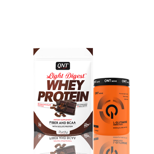 Proteína Whey Light Digest 1.1Lbs + Glutamina