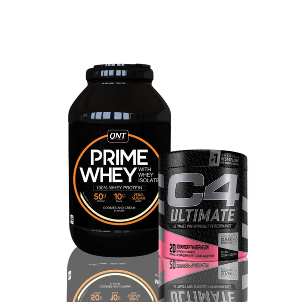 Pack Proteína Prime Whey QNT 4.4Lbs + C4 Pre Workout
