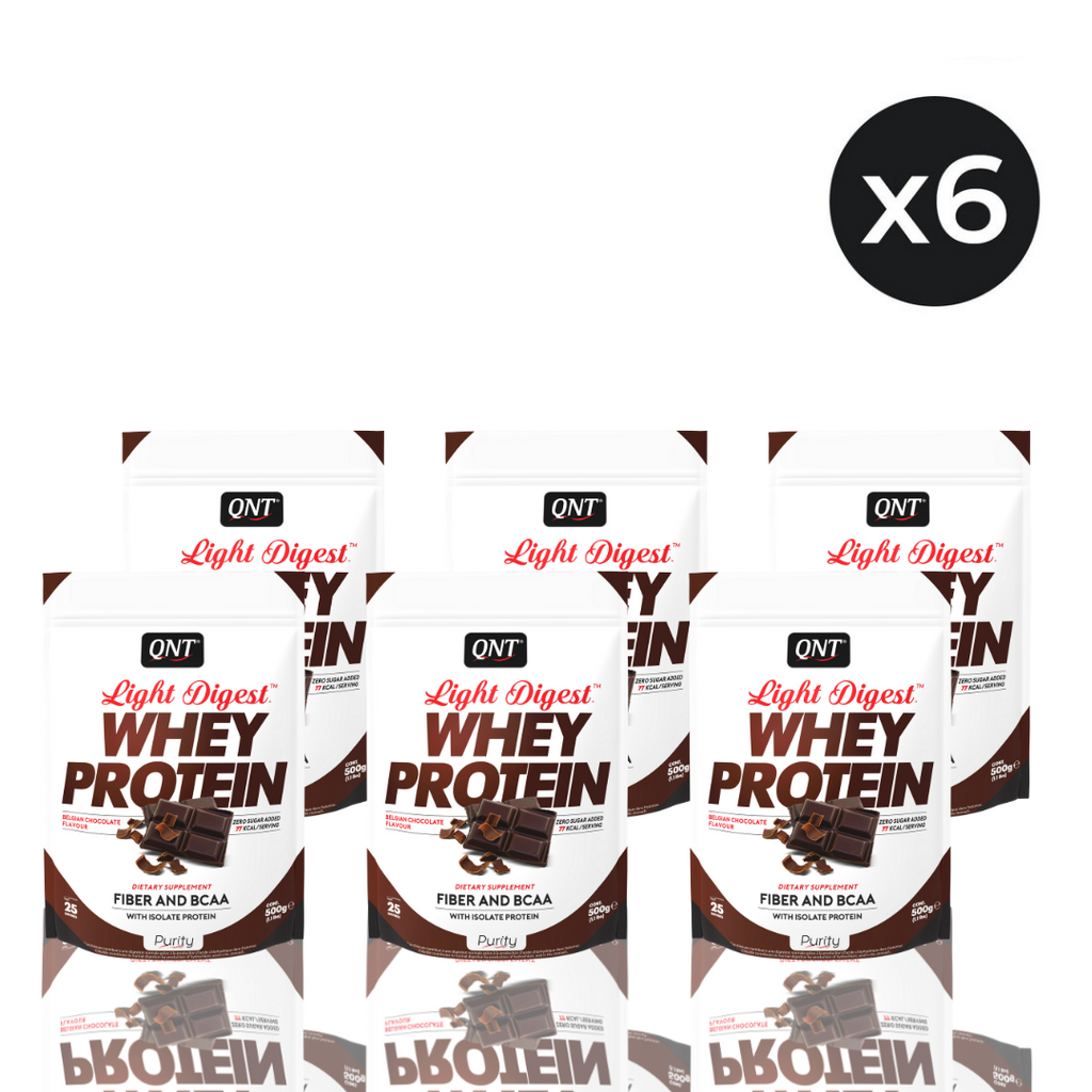 6-Pack Proteína Whey QNT Light Digest 1.1Lbs