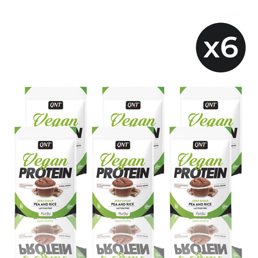 6-Pack Proteína Vegana QNT 1.1Lbs