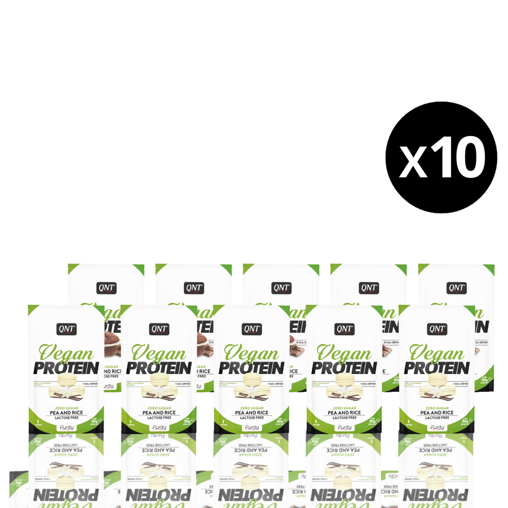 10-Pack Proteína Vegana QNT 20 grs
