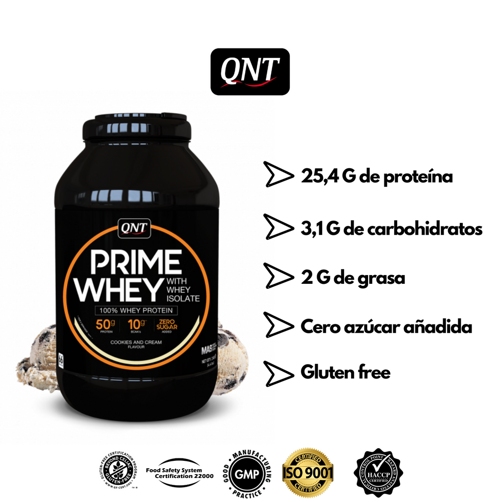 Proteína Prime Whey QNT 4.4Lbs + Creatina Monohydrate Pure 300 Grs
