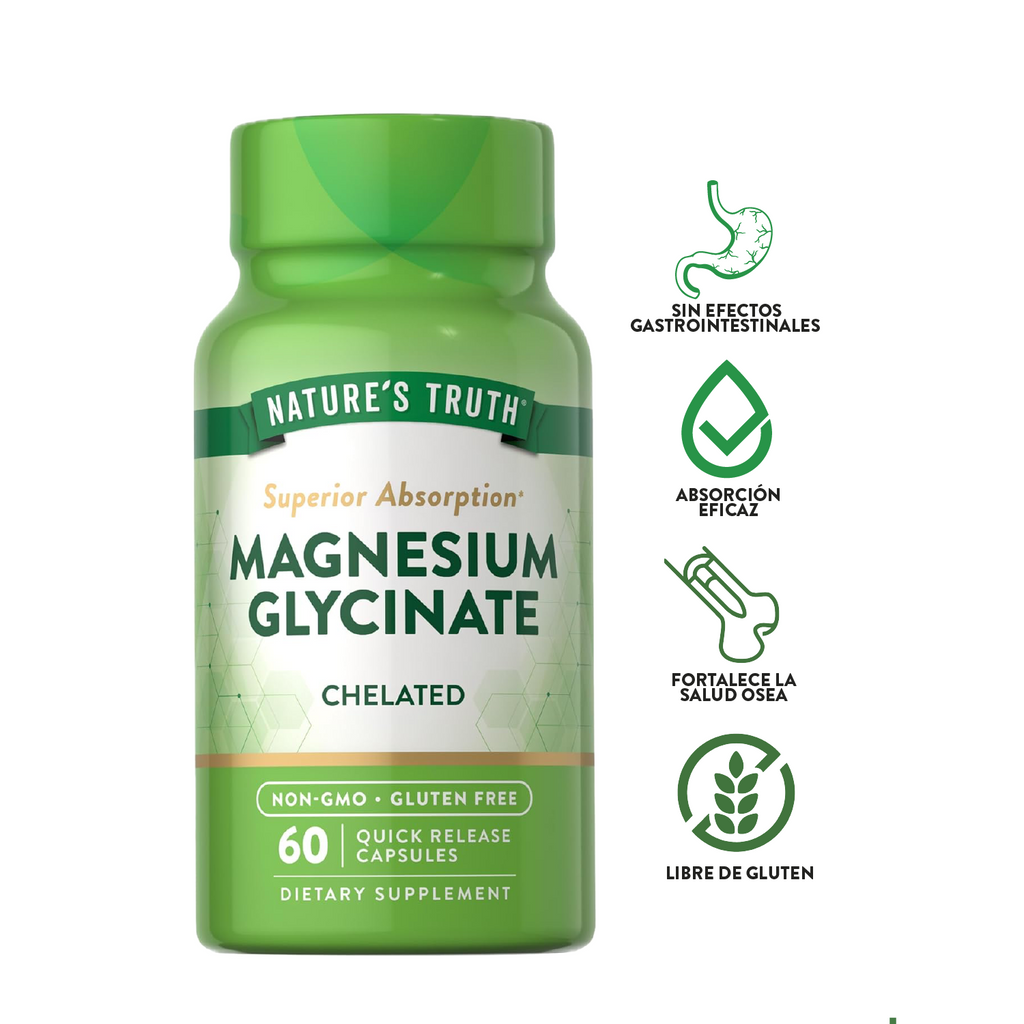 Nature's Truth Glicinato de Magnesio | 60 Capsulas