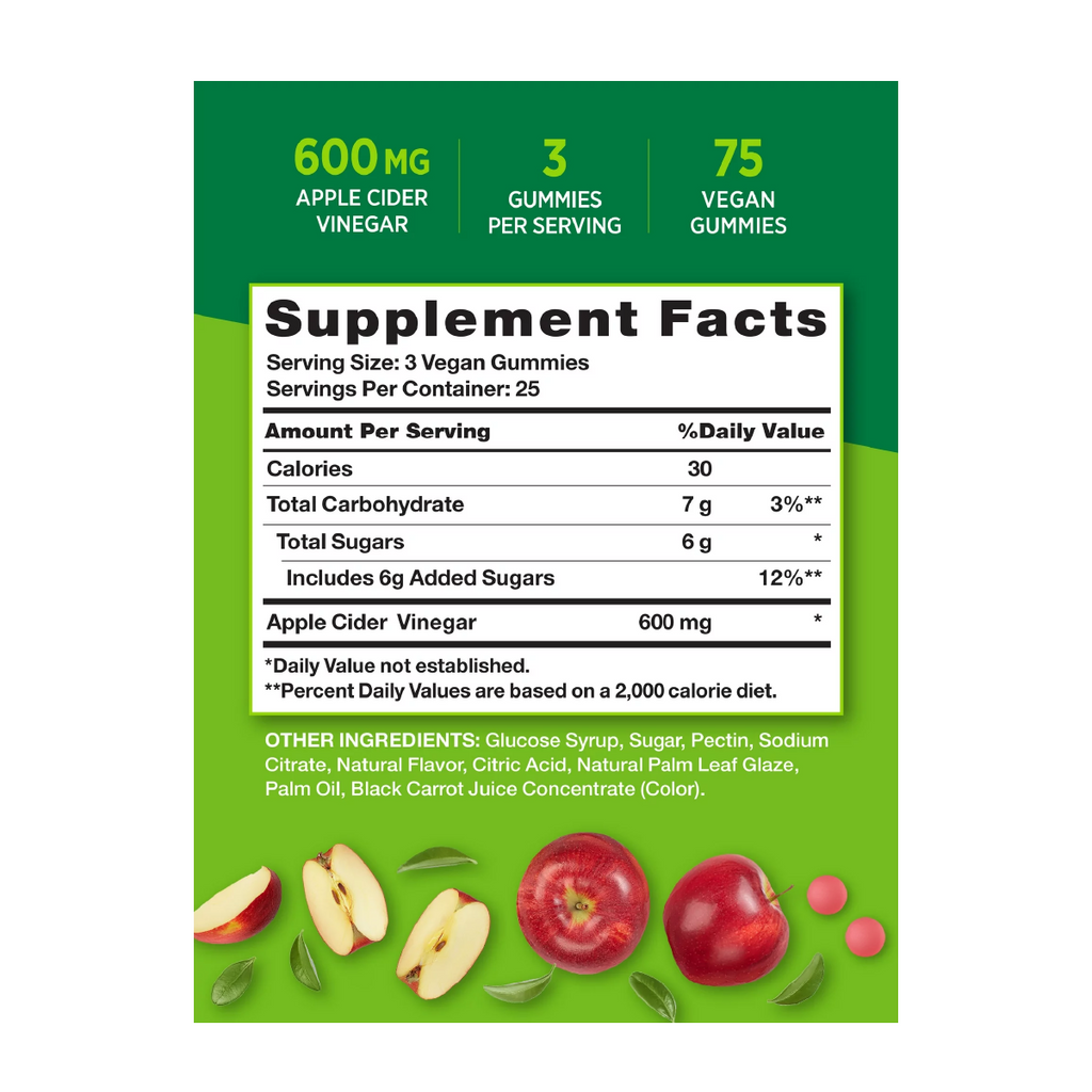 Nature's Truth Vinagre de Manzana 600 mg | 75 Gummies