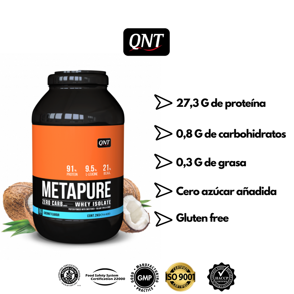 Proteína Whey Isolatada QNT Metapure 4.4 Lb + Shaker Gratis